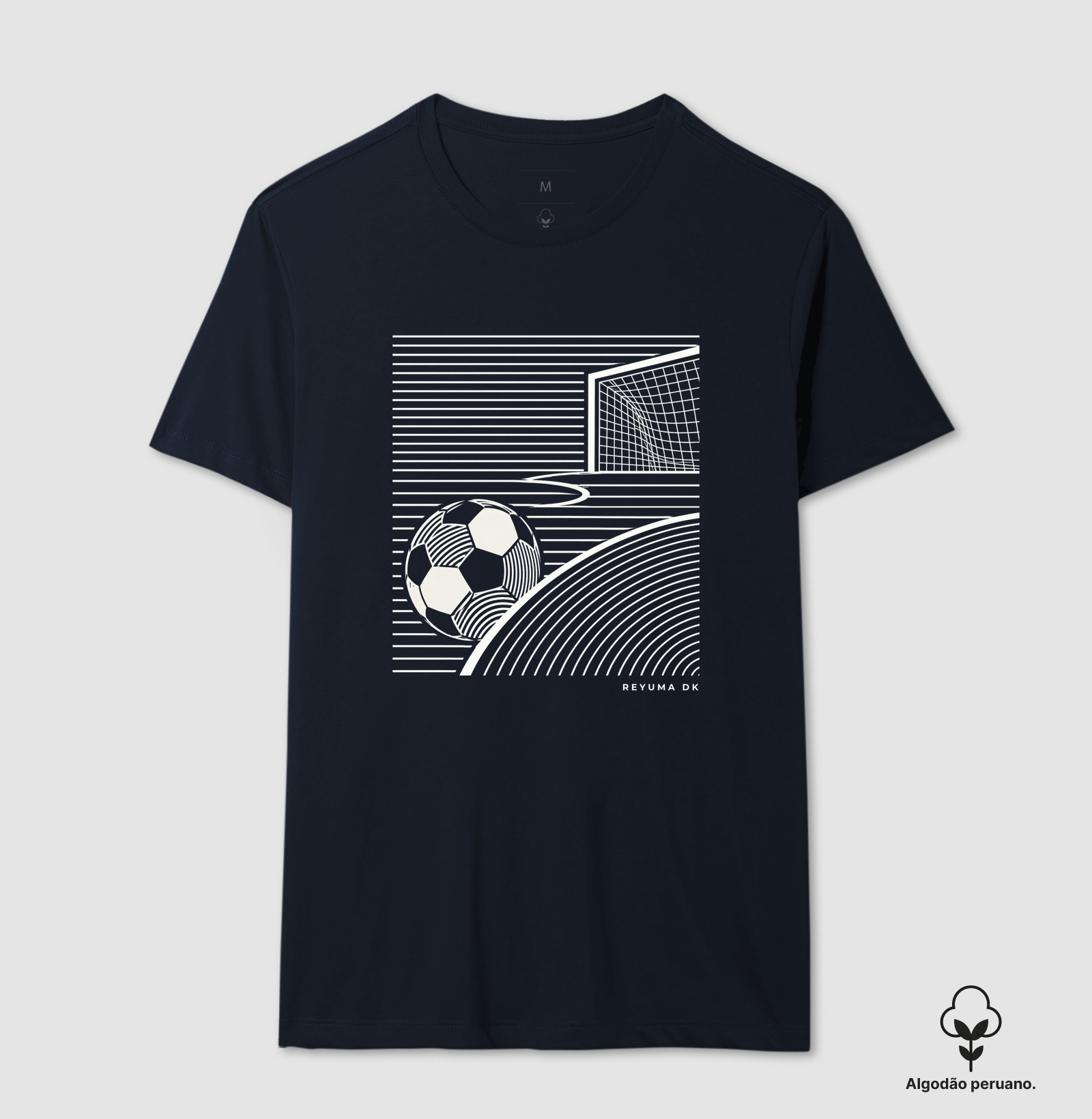 Camiseta Masculina, Feminina, Babylook e Unissex de Algodão Peruano Futebol "Linha do Jogo" - Imagem 5
