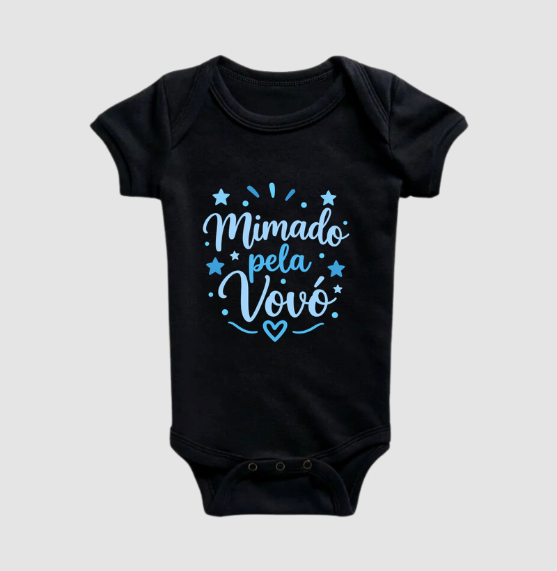 Mimado pela Vovó (tons azúis) (body bebê) - Imagem 4
