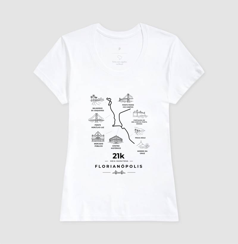 Camiseta Meia Maratona - 21K Por Florianópolis - Imagem 5