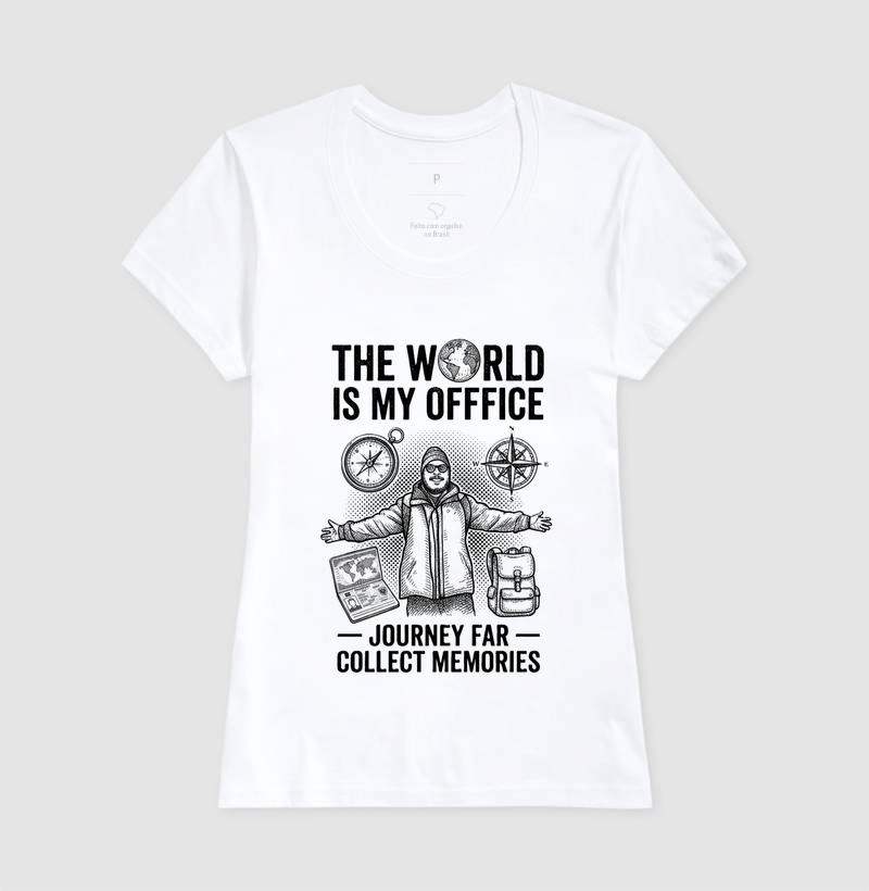 Camiseta The World is my Office - PB - Imagem 3