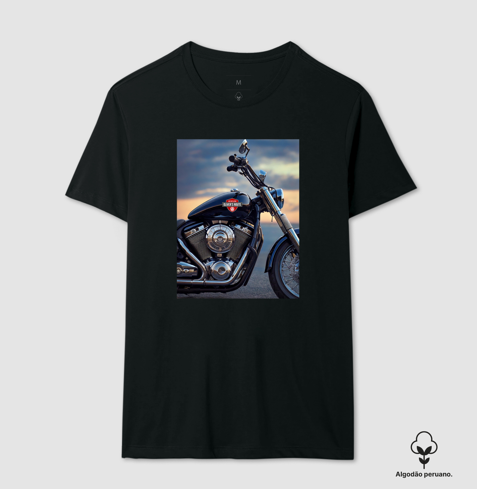 Motorcycle at Sunset Edição Especial em Algodão Peruano - Imagem 7
