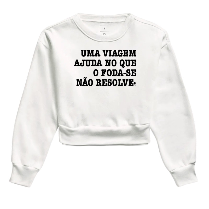 Camiseta Uma Viagem Ajuda no que o Foda-se Nao Resolve | Humor Viagem Bold | Colecao Viciados em Viagem - Imagem 3