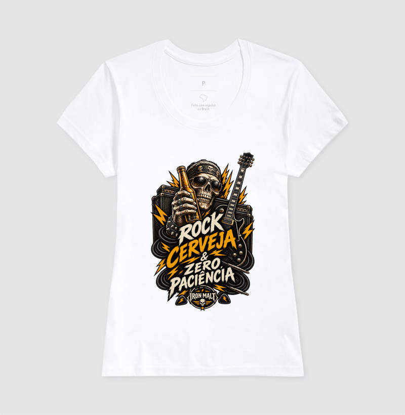 Camiseta Rock, Cerveja & Zero Paciência - Imagem 5