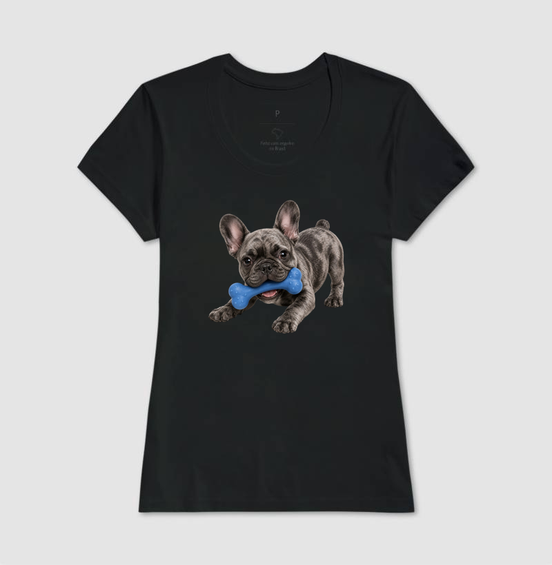 Bulldog (Buldogue) Francês Cinza - Desenho Animado - Imagem 3