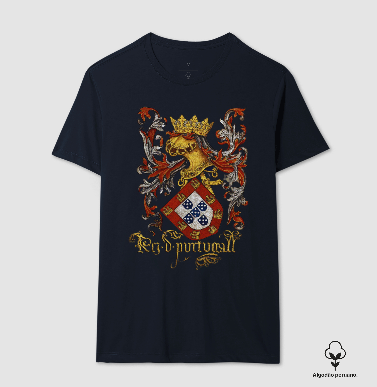 Camiseta Algodão Peruano Brasão de Armas de Portugal (séculos XV e XVI) - Imagem 2