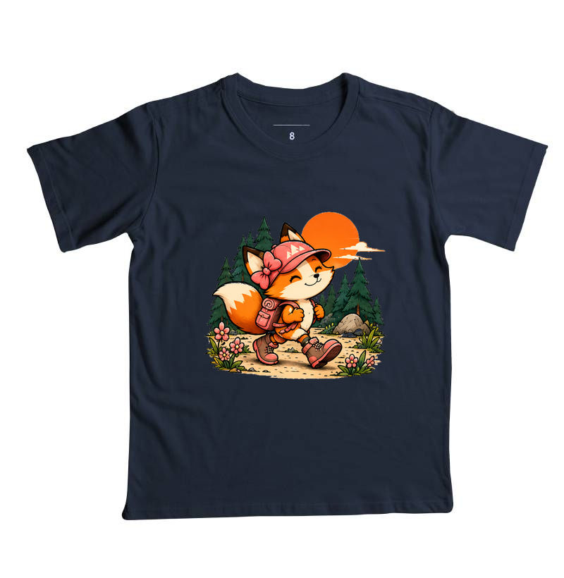 Camiseta Infantil | Raposinha Trilheira Rosa 🦊 - Imagem 9