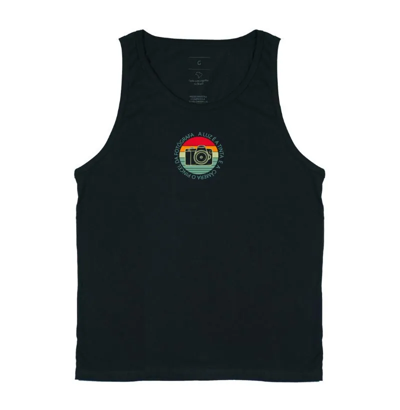 Camiseta regata feminina a luz é a tinta - Imagem 3
