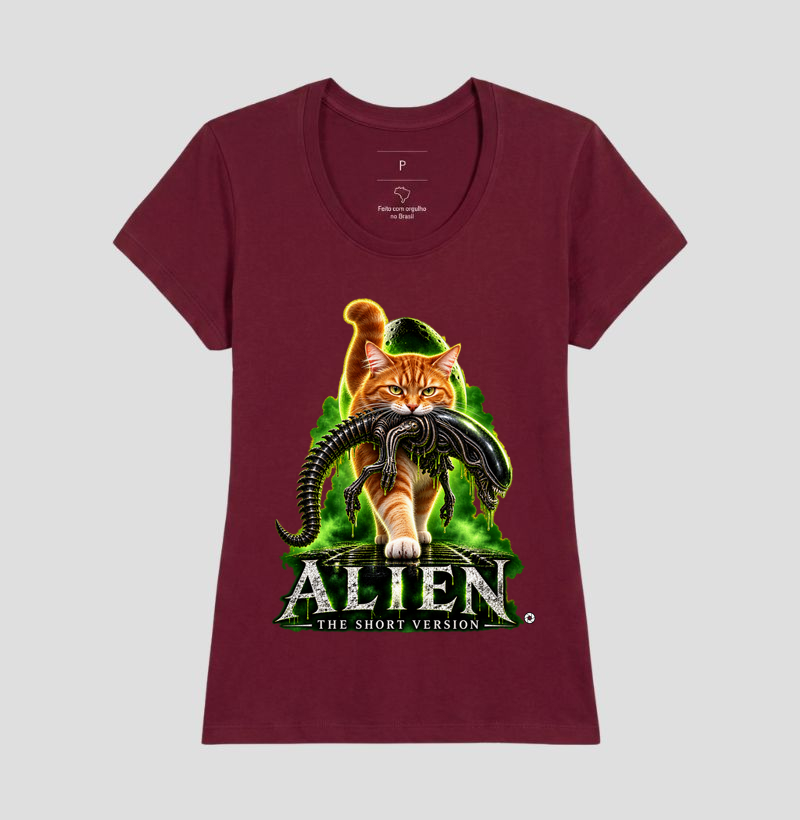 Camiseta Alien – The Short Version Gatos (laranjinha) - Imagem 19