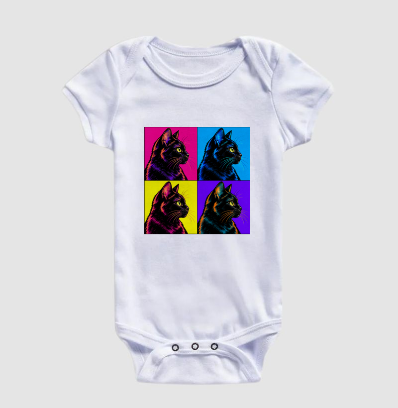 Gato Preto Pop Art - Imagem 3