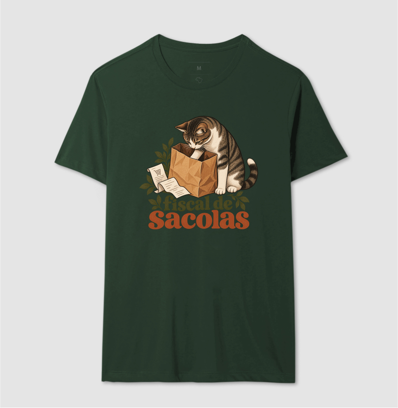 Camiseta Gato Compras "fiscal de sacolas" | Pelo & Pano - Imagem 12