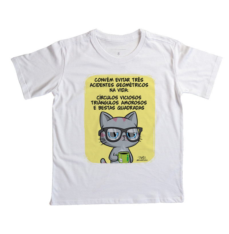 Camiseta Gato Sincero Geometria - Imagem 2