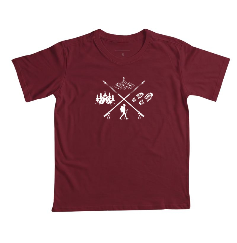 Camiseta Trilheira Montanha Acampamento | Bastoes Cruzados Hiking Feminino | Colecao Viciados em Viagem - Imagem 6