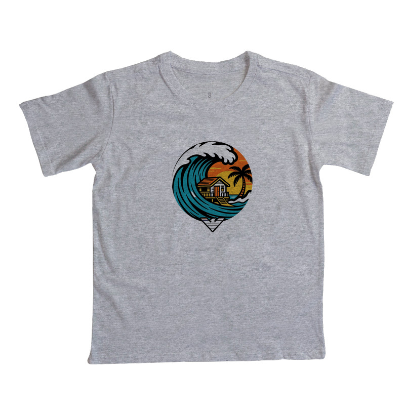 Paraíso no mar - estampa exclusiva.  Sente a brisa, ouça o som das ondas e leve a vibe do paraíso pra onde você for! Mais que uma camiseta - é levar o paraíso com você todo dia. - Imagem 3