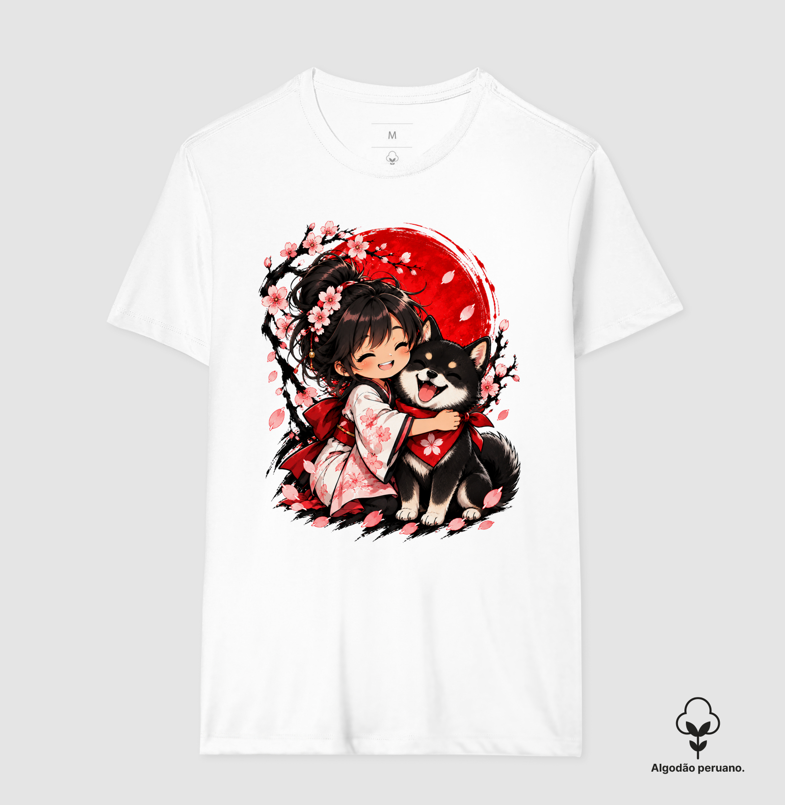 Sakura & Shiba — Amizade que Floresce (Preto) - Imagem 4