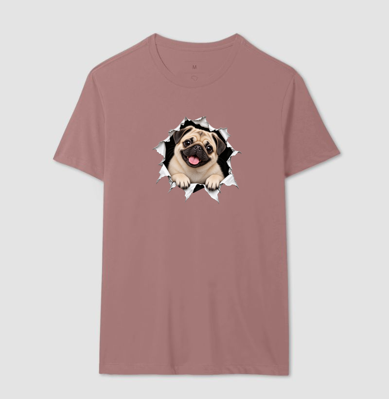 Pug Saindo da Camiseta - Imagem 16