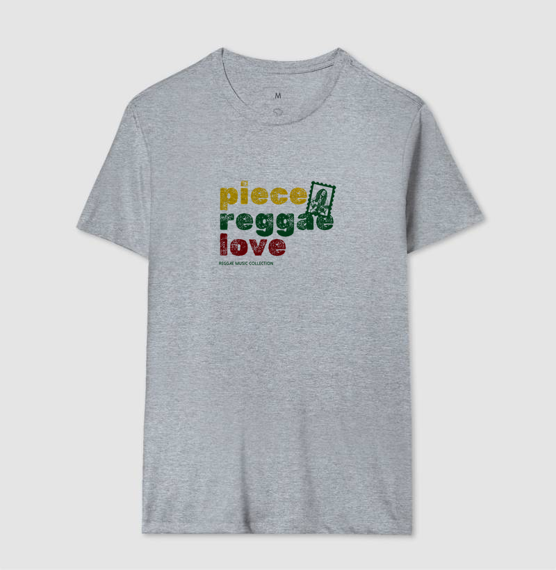 Camiseta Piece. Reggae. Love. Coleção Reggae.  Masculino e feminino. Algodão Premium. - Imagem 9