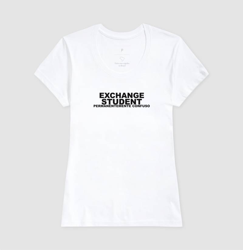 Camiseta Exchange Student, Permanentemente Confuso - Imagem 3