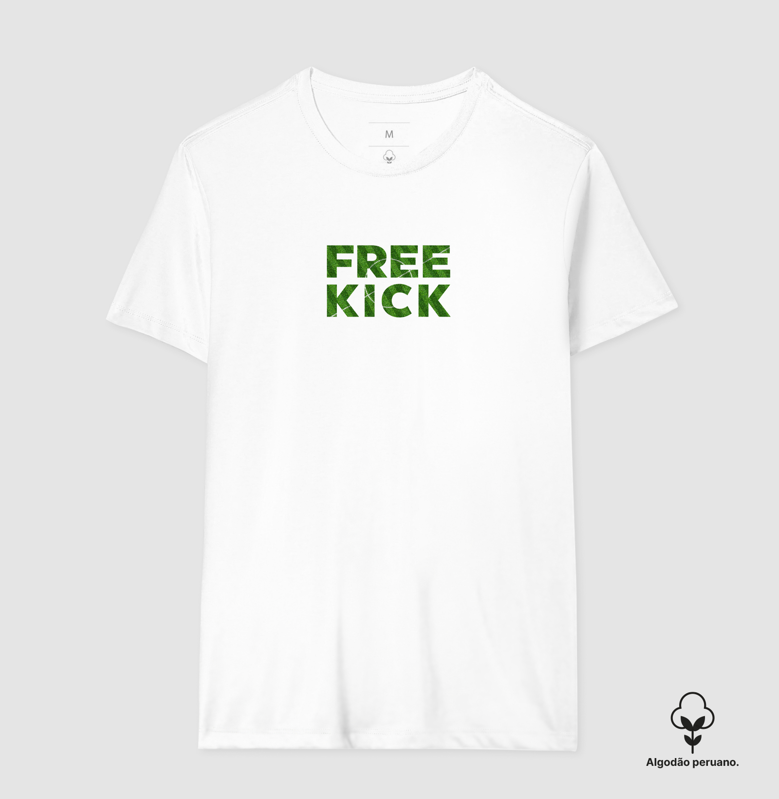 CAMISETA ALGODÃO PERUANO FREE KICK CAMPO DE FUTEBOL - Imagem 3