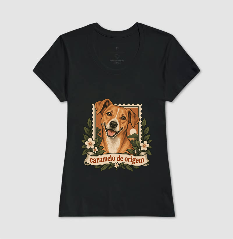 Camiseta Vira-Lata Caramelo "caramelo de origem" | Pelo & Pano - Imagem 3