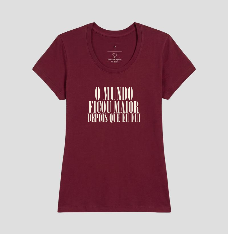 Camiseta O Mundo Ficou Maior - Imagem 11