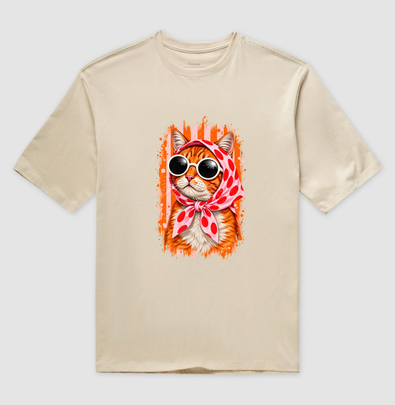 Gato Fashion Retrô Laranja  - Imagem 3