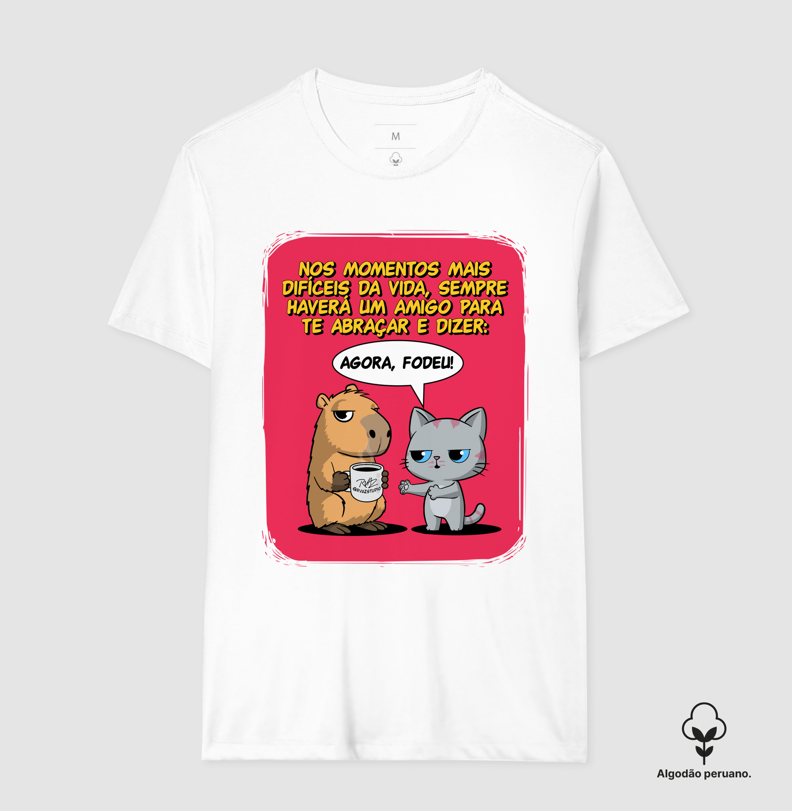 Camiseta Capivara e Gato Amigos - Imagem 5