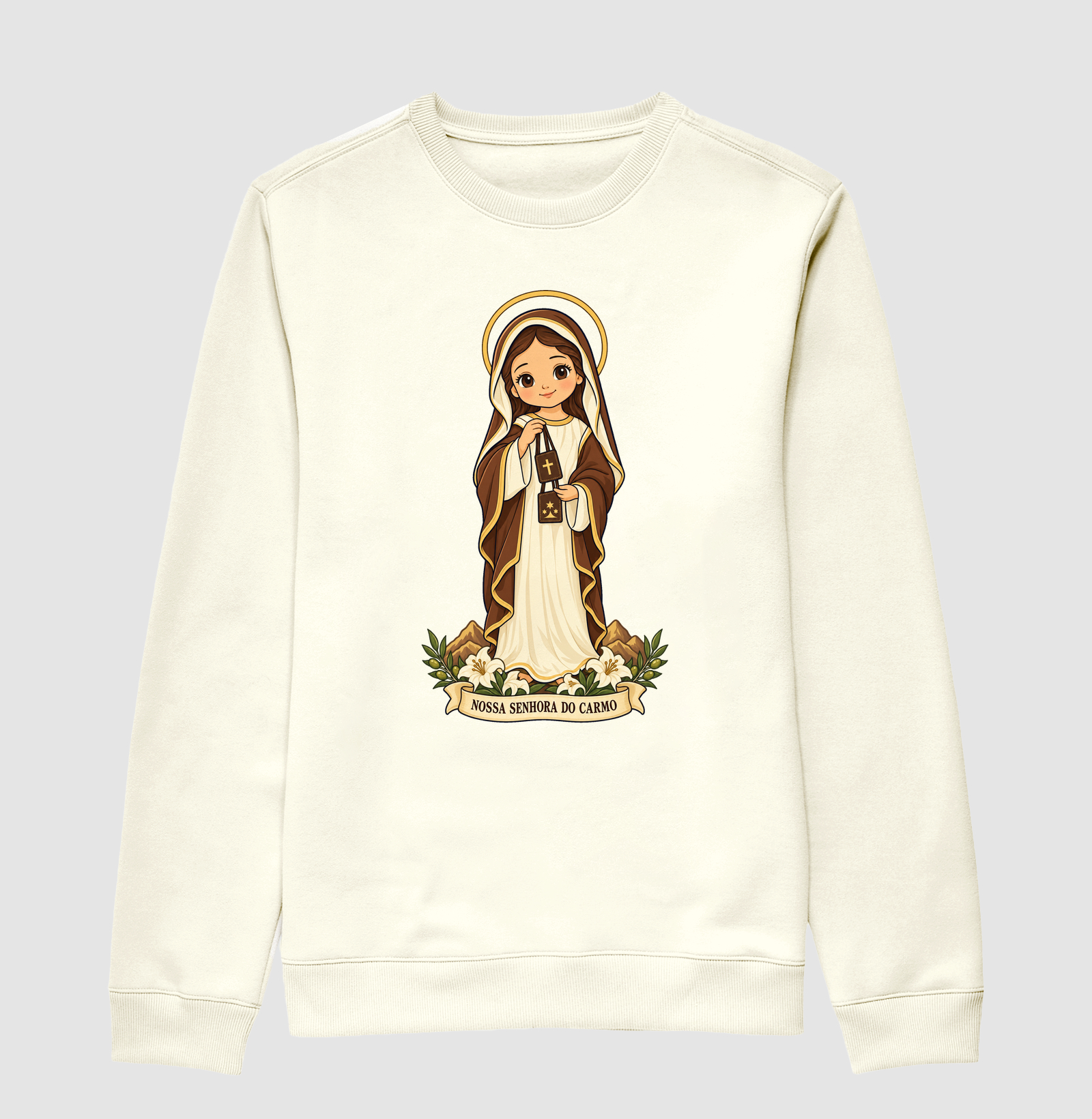 Nossa Senhora do Carmo estilo chibi - Imagem 2