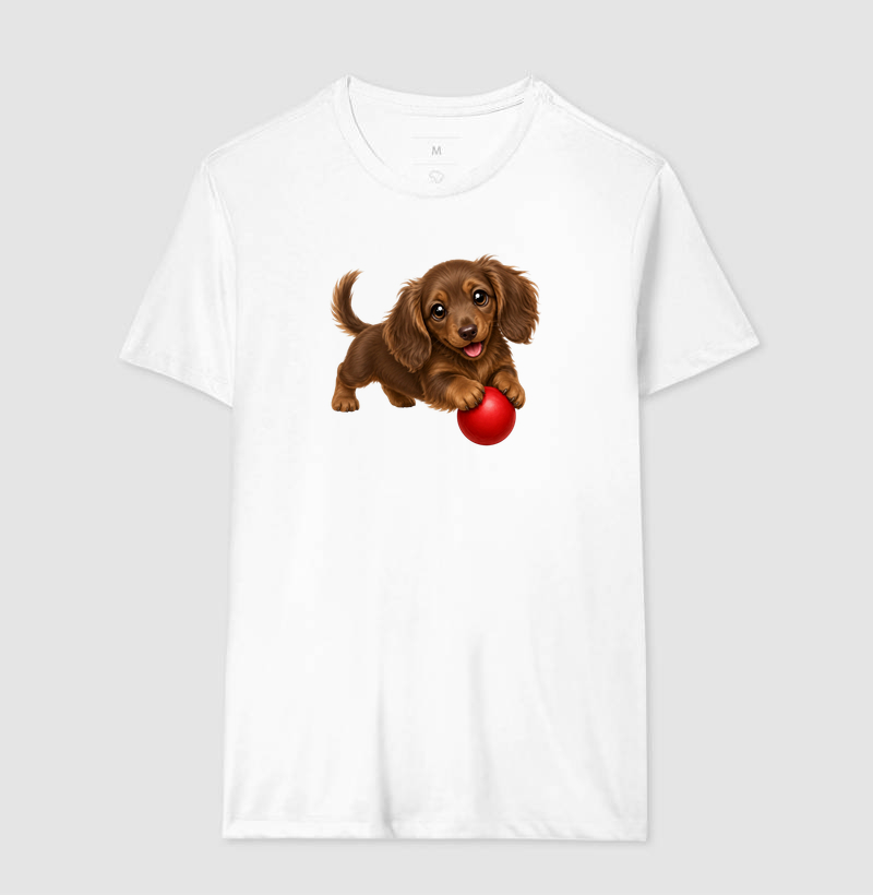 Dachshund Pelo Longo Marrom - Desenho Animado - Imagem 4