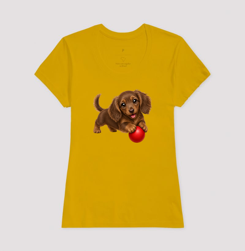 Dachshund Pelo Longo Marrom - Desenho Animado - Imagem 15