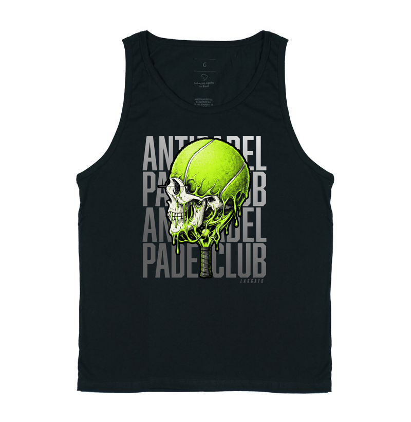 Camiseta Anti-Padel Caveira Prata - Imagem 3