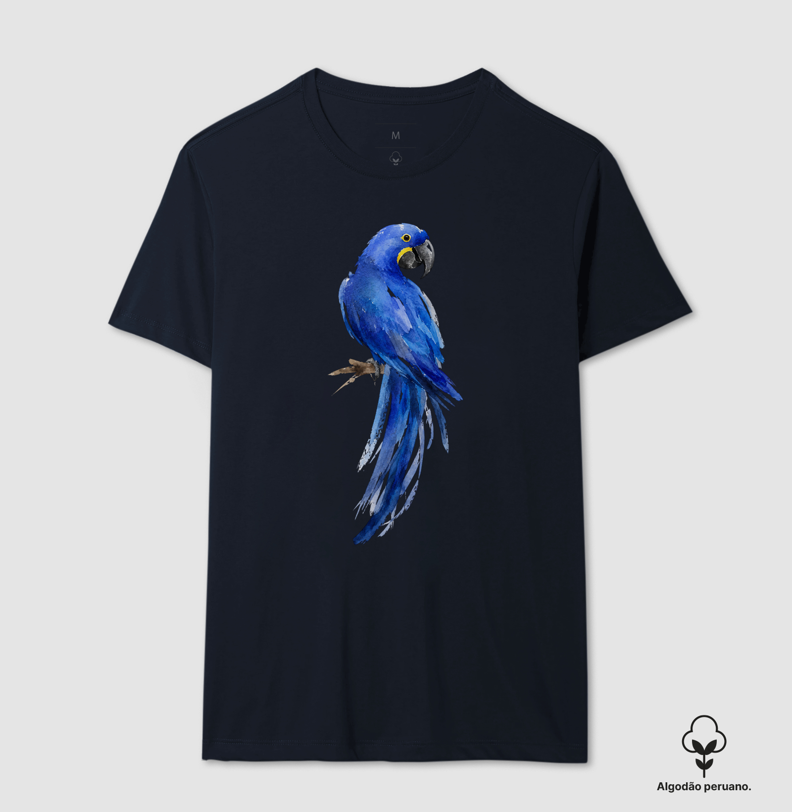 Camiseta Arara-Azul – Aves do Brasil Algodão Peruano - Imagem 8