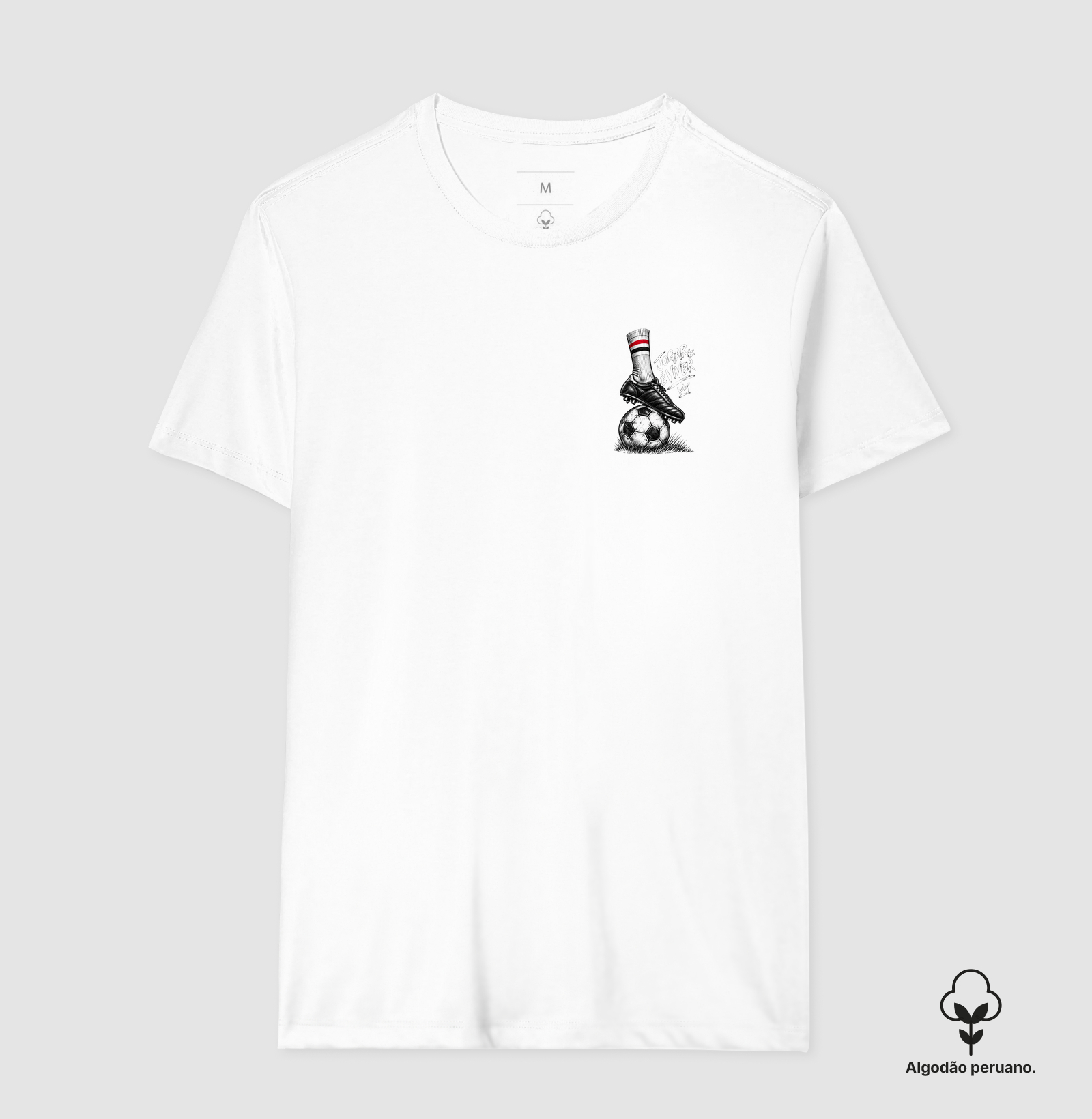 "Camiseta Jogar é Viver"- Futebol - Camiseta Algodão Peruano Masculina, Feminina e Babylook - Imagem 10