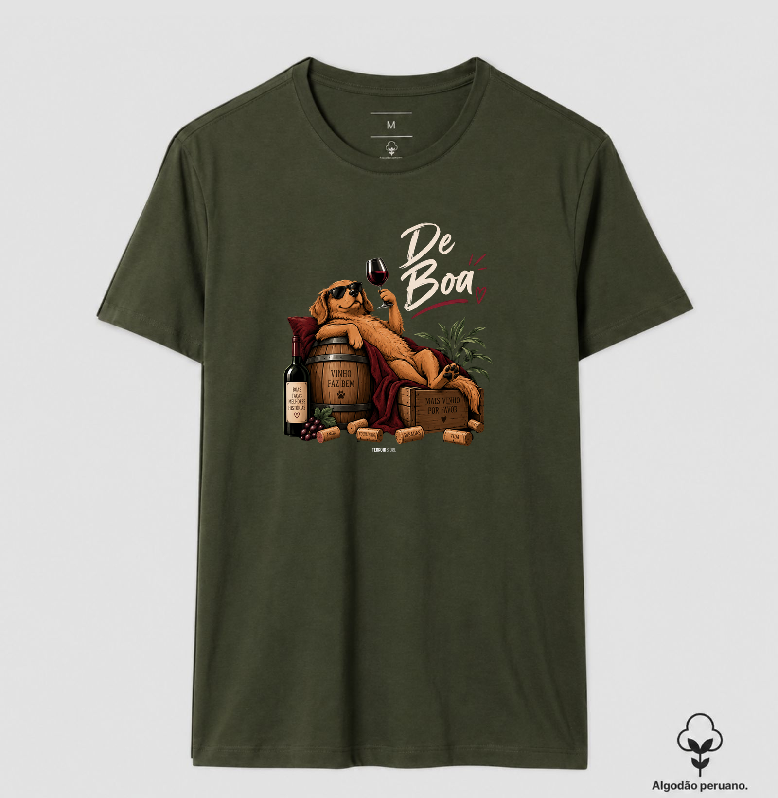 Camiseta “De Boa” Cachorro com Vinho – Lifestyle Relax - Imagem 8