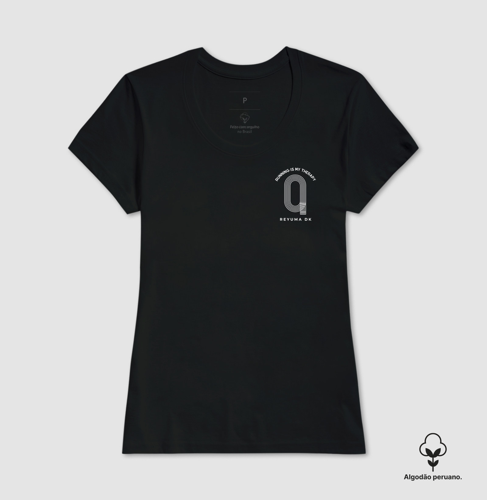 Camiseta Masculina, Feminina, Babylook e Unissex de Algodão Peruano Corrida "Running my therapy"  - Imagem 7