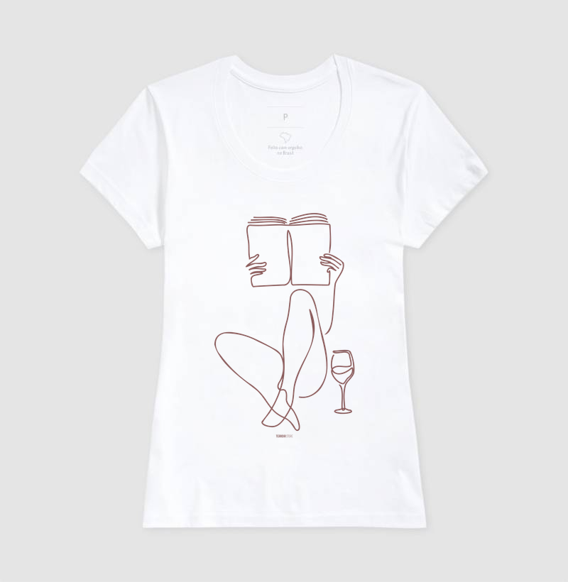 Camiseta Leitura e Vinho - Imagem 5
