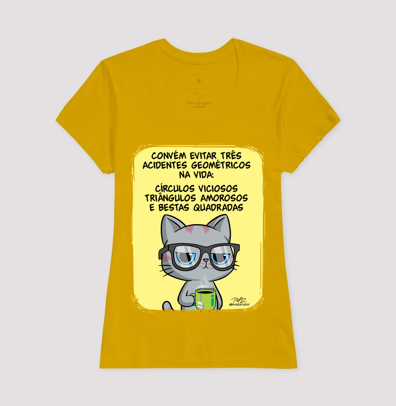 Camiseta Gato Sincero Geometria - Imagem 15