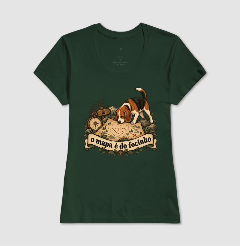 Camiseta Cachorro Aventura "o mapa é do focinho" | Pelo & Pano - Imagem 13
