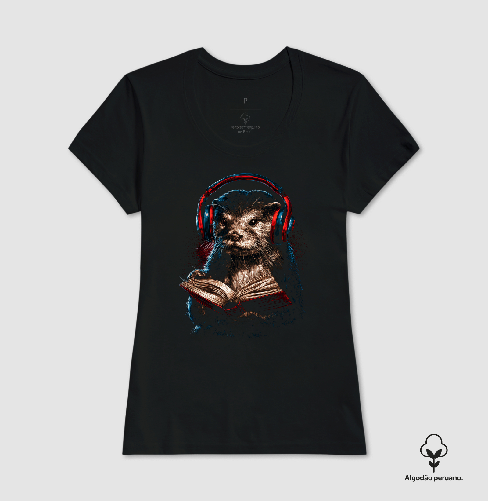 Camiseta Lontra Leitora - Imagem 3