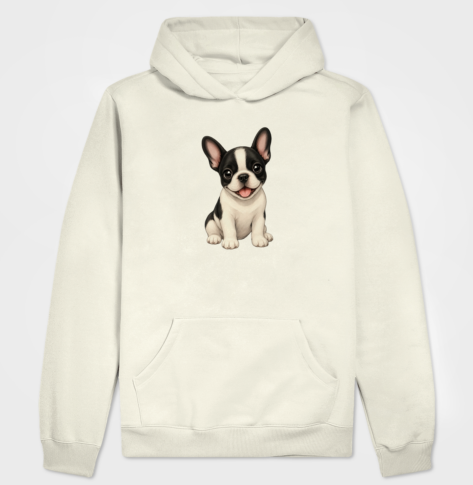Bulldog (Buldogue) Francês Preto e Branco - Desenho Animado - Imagem 3