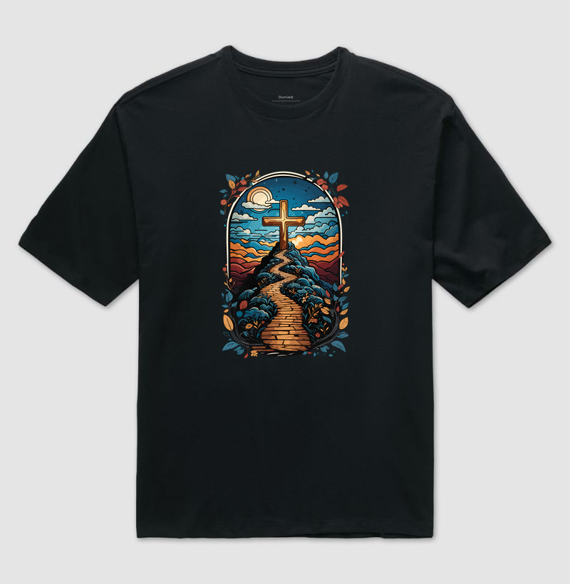Camiseta Oversized Caminho da Cruz - Imagem 2