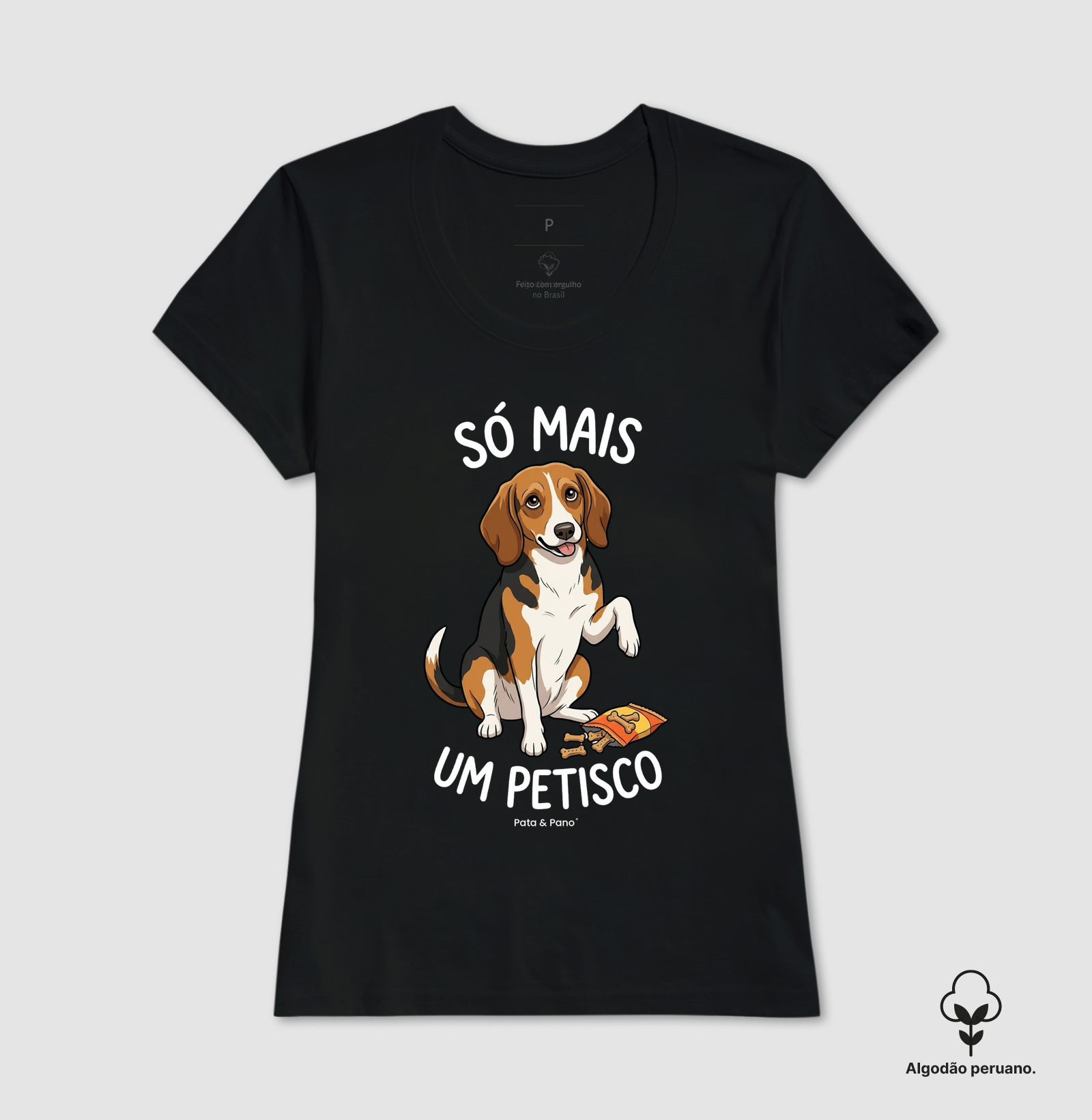 CAMISETA ALGODÃO PERUANO BEAGLE PETISCO - Imagem 6