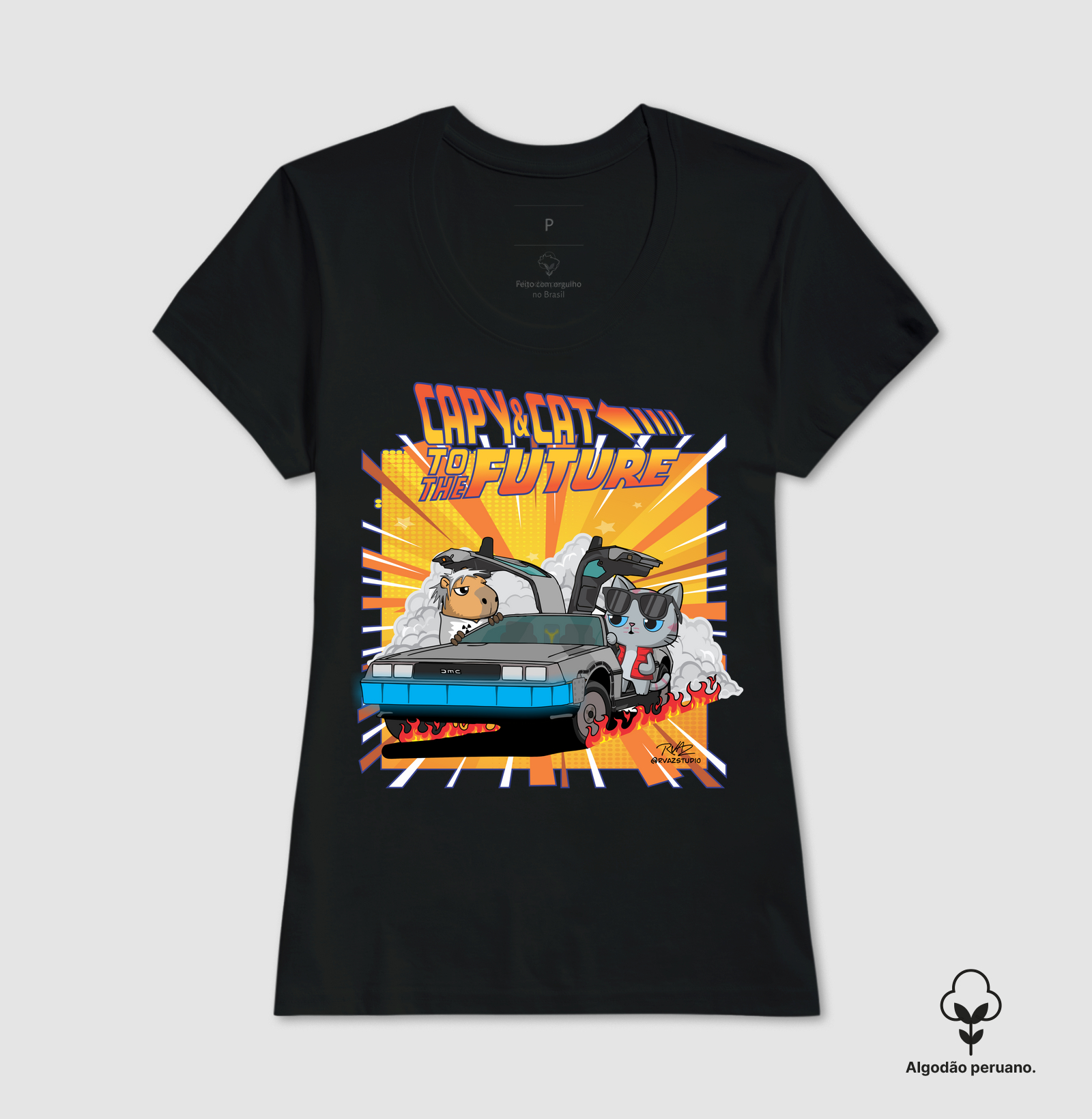Camiseta Capy & Cat to the Future - Imagem 3