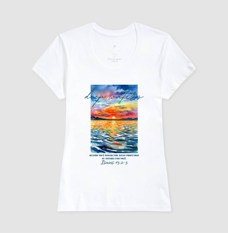 Camiseta Feminina Acinturada Deep Waters - Imagem 3