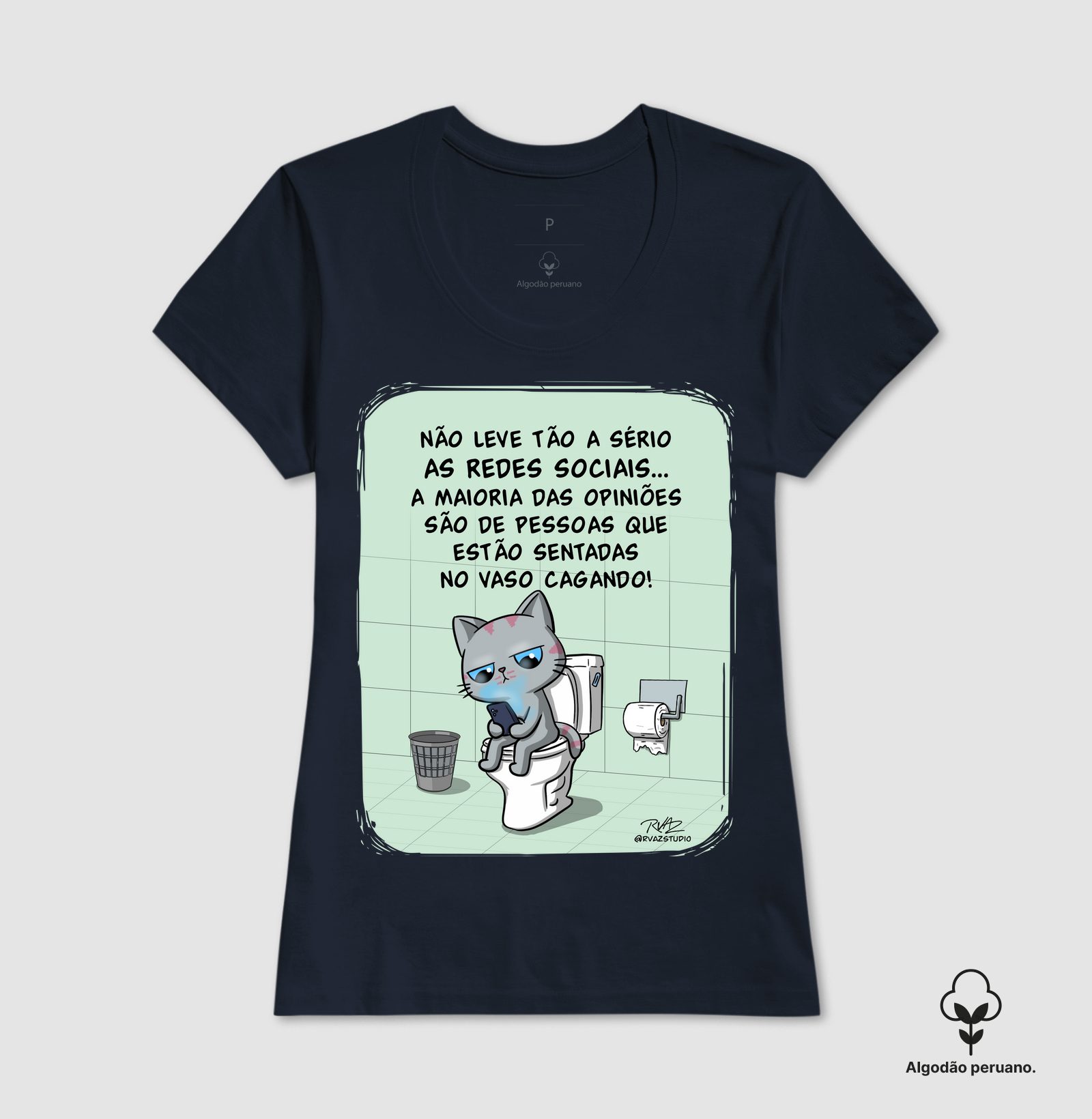 Camiseta Gato Sincero no Vaso - Imagem 7