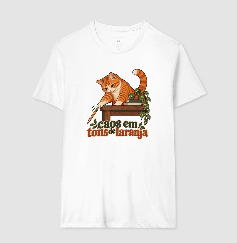 Camiseta Gato Laranja "caos em tons de laranja" | Pelo & Pano - Imagem 4