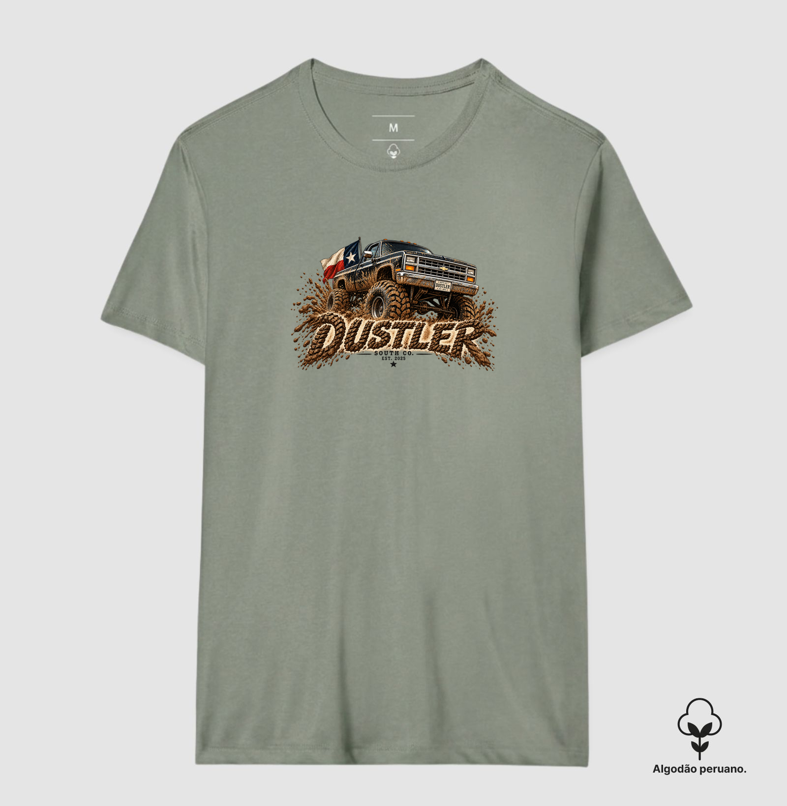 Camiseta Country Masculina Dustler Mud Truck Texas 4x4 - Imagem 2