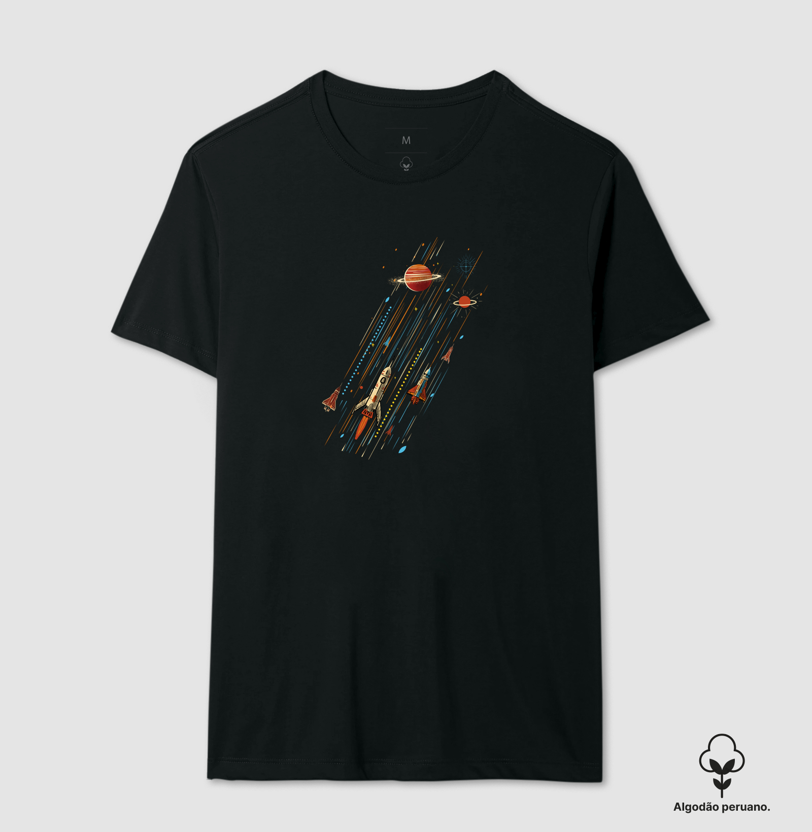 Camiseta Space Travel is Cool Algodão Peruano - Imagem 2