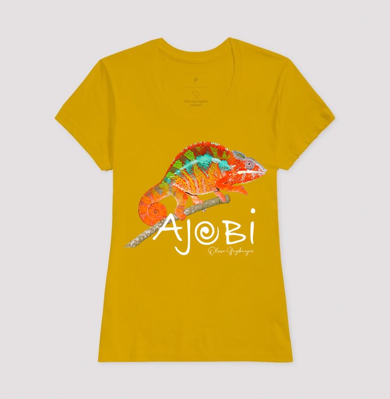 t-shirt 1/2 malha 100% algodão 30.1 penteada Ajobi Camaleão - Imagem 15