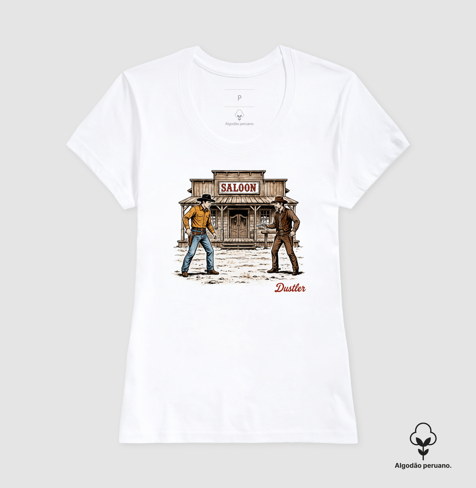 Baby Look Country Saloon Showdown Dustler South Co. Algodão Peruano Premium - Imagem 2