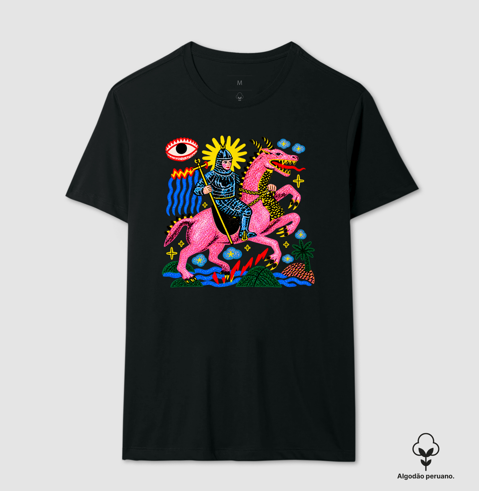 Camiseta Algodão Peruano O Toque do Cavaleiro e o Dragão - Imagem 6